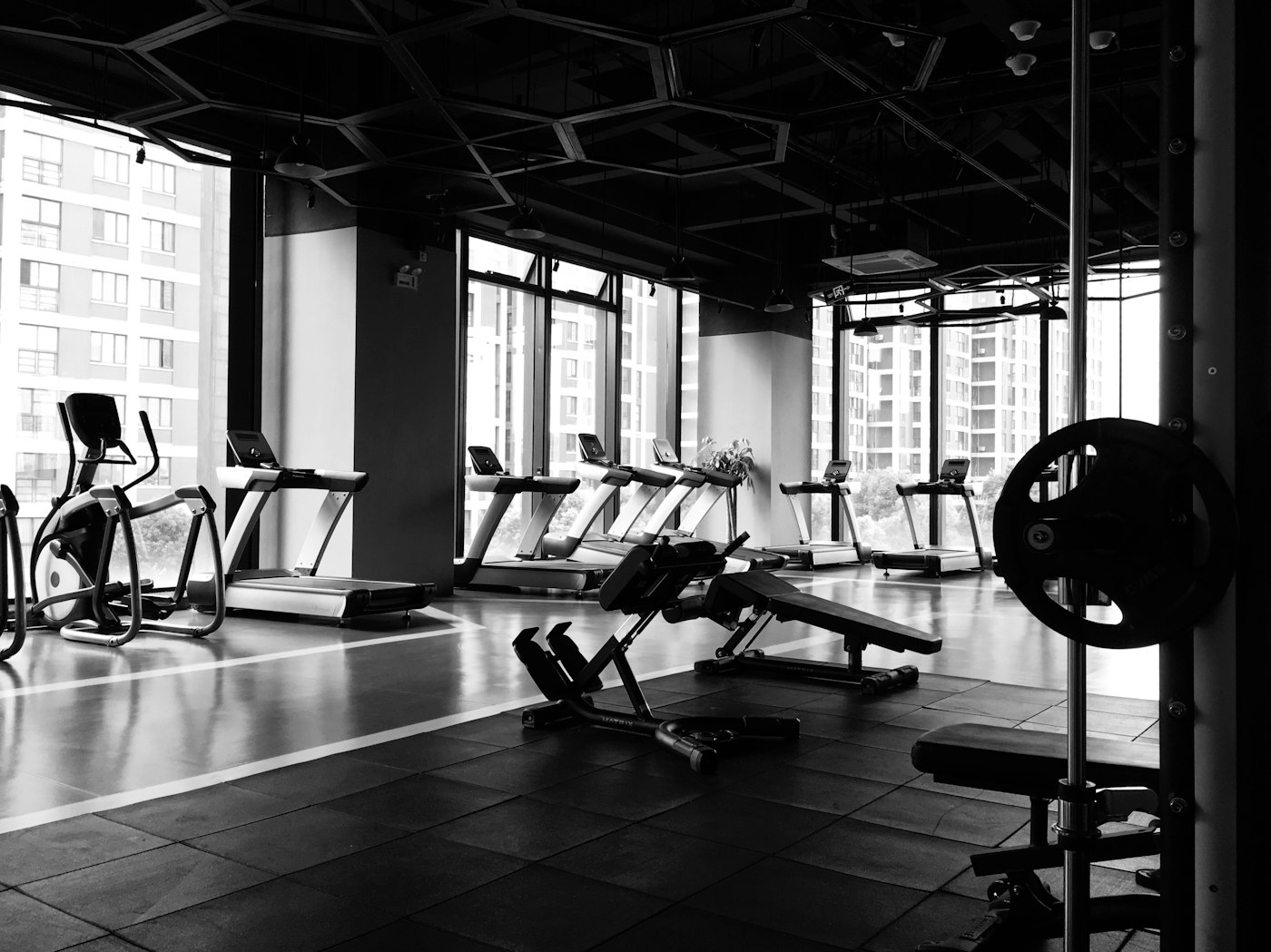 Premium boutique fitness club interior